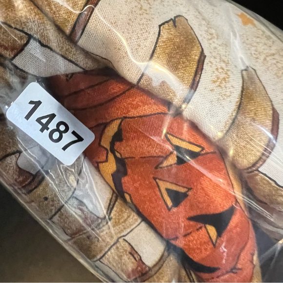 Rare Vintage Handmade Halloween Witch Pumpkin Harvest Chore Dress Maxi Pinafore - Picture 11 of 12